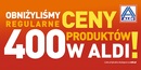 Regularne ceny 400 produktów obniżono w ALDI