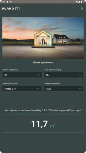 Błyskawiczny dobór grzejników w aplikacji Purmo Calculator